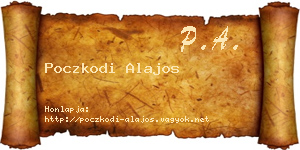 Poczkodi Alajos névjegykártya